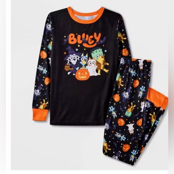 Kids' Bluey Halloween 2pc Tight Fit Pajama Set - Black - Picture 2 of 4